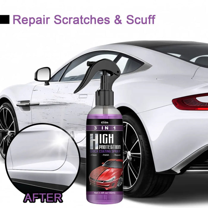 3 in 1 rivestimento ceramico rapido ad alta protezione Nano Spray rivestimento per auto Spray per lucidatura a cera plastica Refresh riparazione rapida e Fine dei graffi