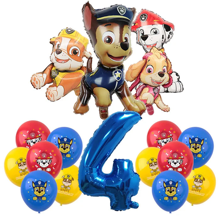 PAW Patrol Birthday Party Decoration Kids Toy Hat Gift palloncino in alluminio stoviglie usa e getta New Banner Boy Event Supplies