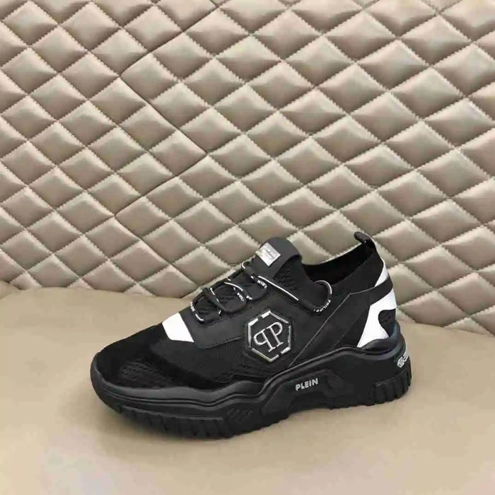 2024Philipp Plein nuove scarpe sportive da uomo, Design classico e semplice moda atmosfera elegante, pelle bovina superiore con tessitura volante P