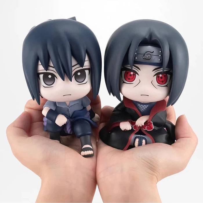 9cm Naruto Anime Figure Naruto Kakashi Action Figure Q versione Kawaii Sasuke Itachi Figurine Car Decoration Collection Model Toy