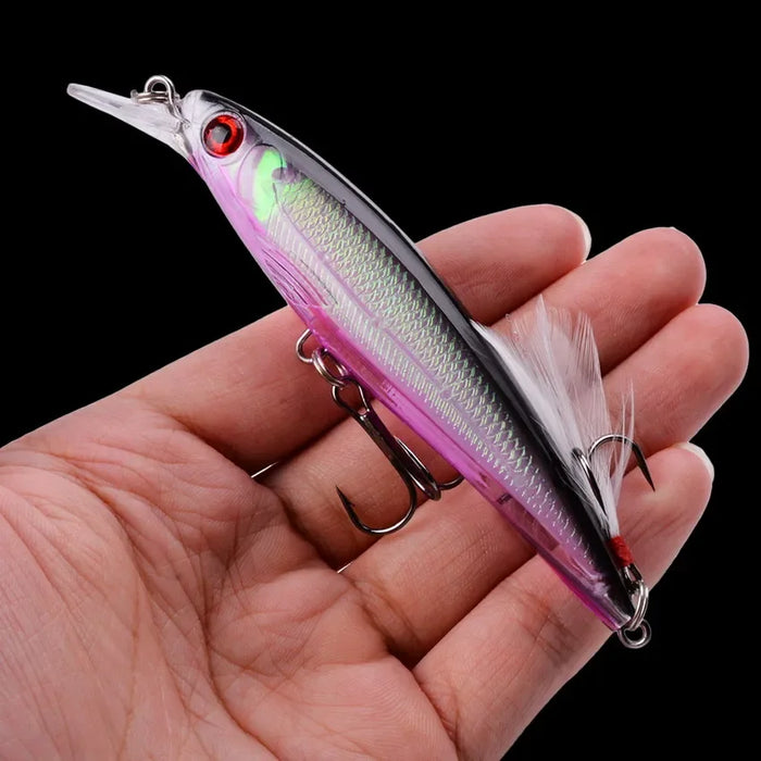 1 PZ Laser Minnow Richiamo di Pesca 11 CM 13G pesca ganci pesce wobbler affrontare crankbait artificiale giappone esca dura swimbait