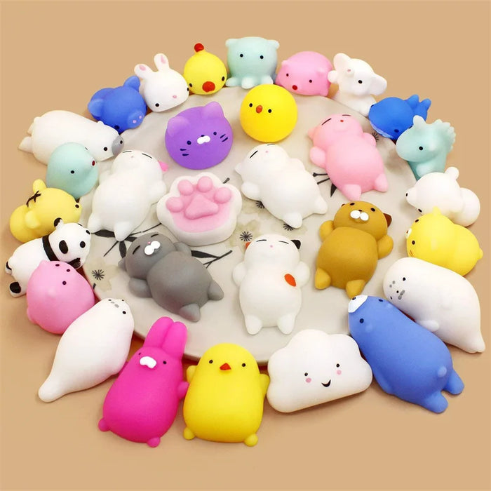 50-5PCS Mochi Squishies Kawaii Anima Squishy Toys For Kids Antistress Ball Squeeze Party Favors giocattoli Antistress per il compleanno