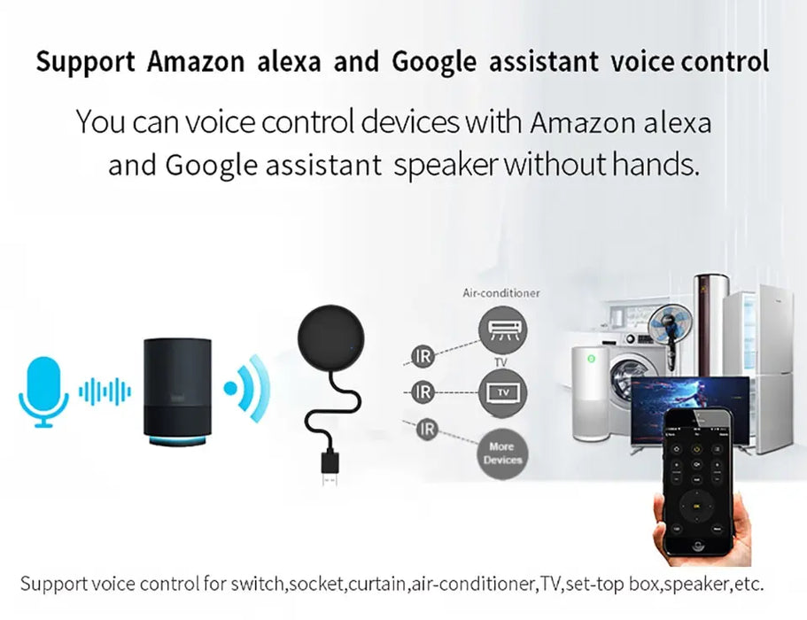 Tuya WiFi Smart IR Remote Control Smart Life APP sostituisci TV DVD AUD AC Remote funziona con Alexa Google Home