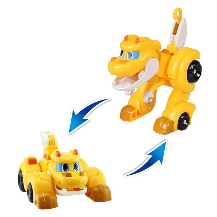 Il più nuovo Min Gogo Dino ABS Deformazione Auto/Aereo Action Figures REX/PING/VIKI/TOMO Trasformazione Dinosauro giocattoli per I Bambini Regalo