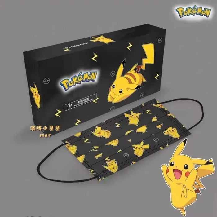 2024New Pokemon Pikachu maschera seconda edizione Cartoon maschera protettiva per feste maschera per adulti regalo di natale antipolvere e antivento