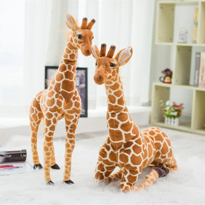 Enorme vita reale giraffa giocattoli di peluche bambole di peluche carine simulazione morbida bambola giraffa regalo di compleanno giocattolo per bambini arredamento camera da letto