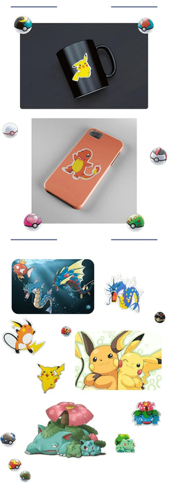 100/200/300 pz Pokemon Kawaii Pikachu adesivi decorazione decalcomanie Laptop Skateboard auto bagagli telefono adesivo impermeabile giocattolo