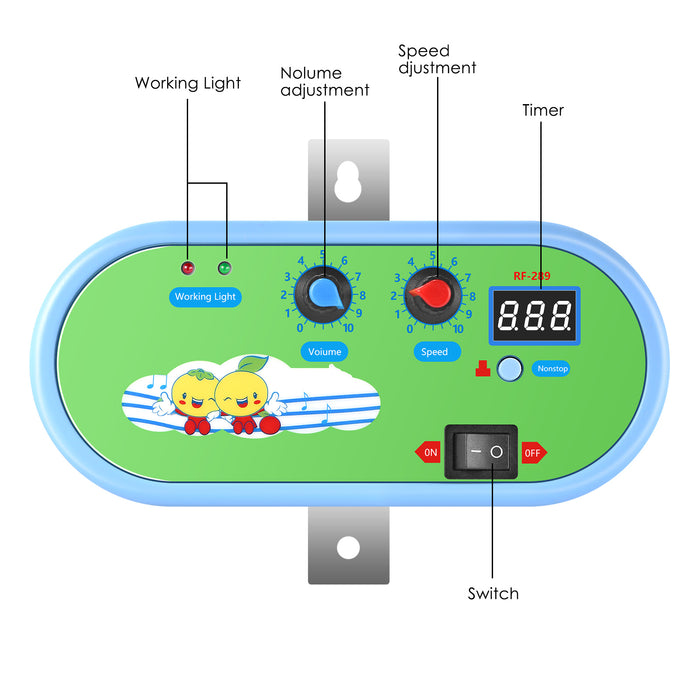 Controller elettrico per bilanciere per bambini Driver per culla a dondolo culla a molla per bambini motore per amaca per bambini 10 livelli di velocità regolabile